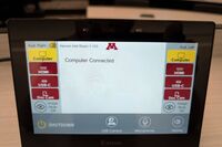 Touchscreen control user interface showing main page
