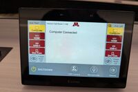 Touchscreen control user interface showing main page