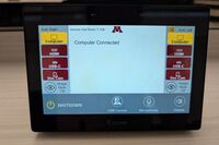 Touchscreen control user interface showing main page