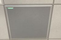 microphone tile mounted to the ceiling to provide coverage over student seating