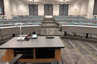 Back of room view of student seating