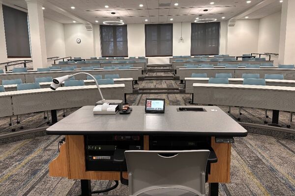 Back of room view of student seating