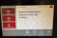 Touchscreen control user interface showing main page