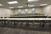 Back of room view of student table and chair seating 