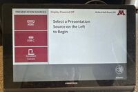 Touchscreen control user interface showing main page