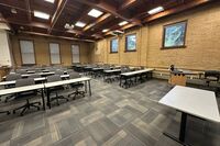 Back of room view of student table and chair seating 