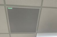 Microphone mounted to the ceiling