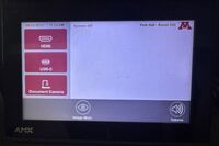 Touchscreen control user interface showing main page
