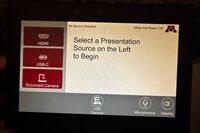 Touchscreen control user interface showing main page