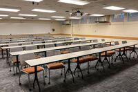 Back of room view of student table and chair seating 