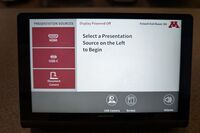 Touchscreen control user interface showing main page
