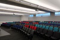 Back of room view of student auditorium seating
