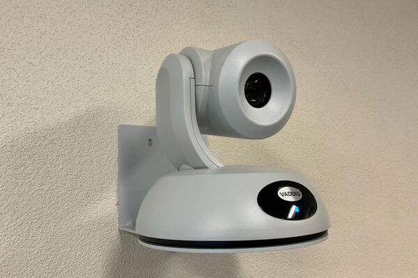 Camera mounted to the wall