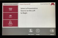 Touchscreen control user interface showing main page