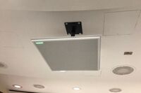 Microphone mounted to the ceiling