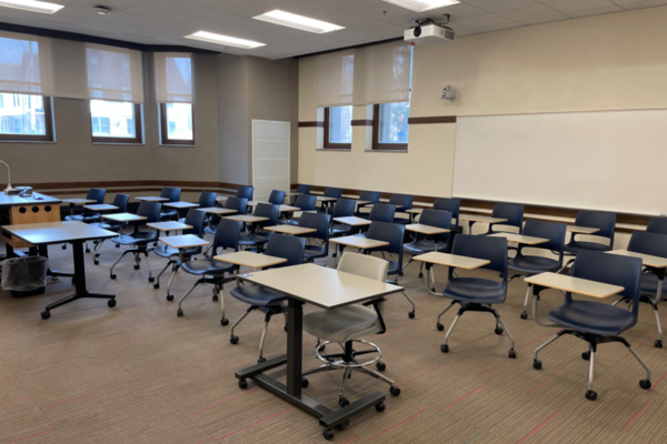 Back of Room View of Tablet Arm Seating
