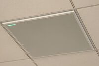 Microphone mounted to the ceiling