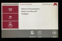 Touchscreen control user interface showing main page