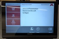 Touchscreen control user interface showing main page