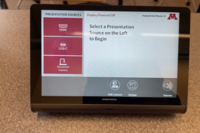 Touchscreen control user interface showing main page
