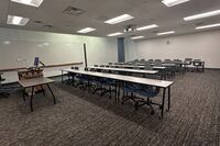 Back of room view of student table and chair seating 