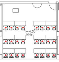 Layout diagram of room.