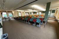 Back of room view of student auditorium seating 