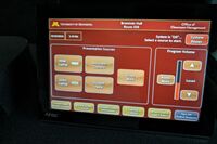 Touchscreen control user interface showing main page