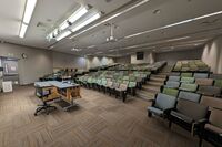 Back of room view of student auditorium seating 
